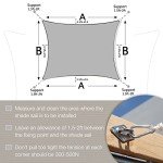 Light Grey Outdoor Sun Shade Sail 12'x16