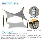 Light Grey Outdoor Sun Shade Sail 12'x16