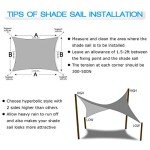 Light Grey Outdoor Sun Shade Sail 12'x16