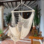 Large Chaise Lounge Chair in Soft Beige Rope