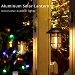 Hanging Solar Lanterns with Hooks - 2 Pack