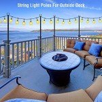 10Ft Metal Light Stands for Outdoor String Lights