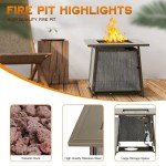 BALI OUTDOORS 28” Propane Fire Pit Table