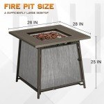 BALI OUTDOORS 28” Propane Fire Pit Table