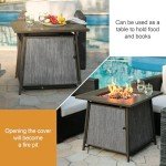BALI OUTDOORS 28” Propane Fire Pit Table