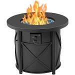 30" BALI Propane Fire Pit Table with Glass Top