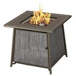 BALI OUTDOORS 28" Square Gas Fire Pit Table