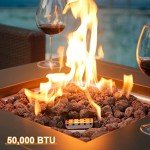 BALI OUTDOORS 28" Square Gas Fire Pit Table