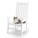 Outvita Outdoor Solid Wood Rocking Chair – White