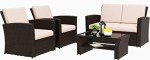 LayinSun 4-Piece Wicker Patio Furniture Set