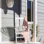 Outvita Outdoor Solid Wood Rocking Chair – White