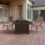 Bronze 30" Steel Slate Top Square Fire Pit