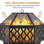 Yaheetech 28in Hex Outdoor Fire Pit Bowl