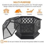 Yaheetech 28in Hex Outdoor Fire Pit Bowl