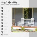 Outvita Outdoor Solid Wood Rocking Chair – White