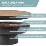 32-Inch Round Cast Iron Fire Pit Table