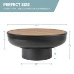 32-Inch Round Cast Iron Fire Pit Table