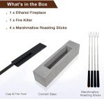 Portable Concrete Tabletop Fire Pit for Indoor/Outdoor