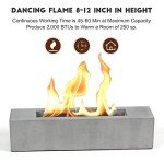 Portable Concrete Tabletop Fire Pit for Indoor/Outdoor