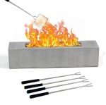 Portable Concrete Tabletop Fire Pit for Indoor/Outdoor