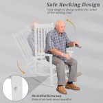 Outvita Outdoor Solid Wood Rocking Chair – White