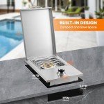 Stainless Steel Built-in Side Burner for Outdoor Kitchens