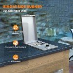 Stainless Steel Built-in Side Burner for Outdoor Kitchens