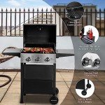 3-Burner Propane BBQ Grill for Patio or Garden