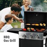 3-Burner Propane BBQ Grill for Patio or Garden