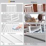 Outvita Outdoor Solid Wood Rocking Chair – White