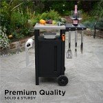 Outdoor Grill Cart with Storage & Prep Stand