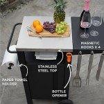 Outdoor Grill Cart with Storage & Prep Stand