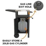 Outdoor Grill Cart with Storage & Prep Stand