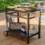 Movable Stainless Steel Dining Cart with Double-Shelf