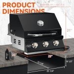 Heavy Duty 3-Burner Natural Gas Grill Head