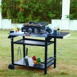 Feasto 3-Shelf Movable Grill Prep Table