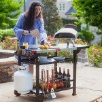 Feasto 3-Shelf Movable Grill Prep Table