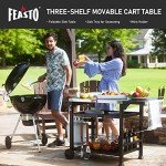 Feasto 3-Shelf Movable Grill Prep Table