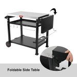 Feasto 3-Shelf Movable Grill Prep Table