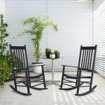 Oversized Wooden Rocking Chair for Outdoor Comfort