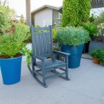 Oversized Blue Rocking Chair for Outdoor Relaxation