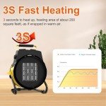 Electric Outdoor Heater with 3 Heat Settings