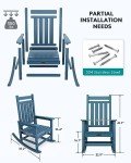 Oversized Blue Rocking Chair for Outdoor Relaxation