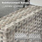 6-Piece Outdoor Sectional Sofa Set, Dark Grey