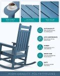 Oversized Blue Rocking Chair for Outdoor Relaxation