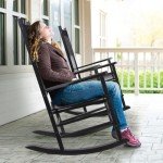 Oversized Wooden Rocking Chair for Outdoor Comfort