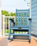 Oversized Blue Rocking Chair for Outdoor Relaxation
