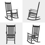 Oversized Wooden Rocking Chair for Outdoor Comfort