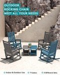 Oversized Blue Rocking Chair for Outdoor Relaxation