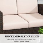 LayinSun 4-Piece Wicker Patio Furniture Set